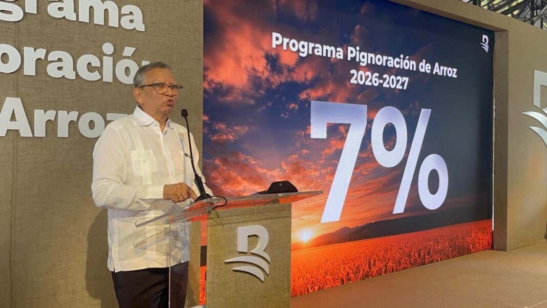 Banreservas lanza programa de pignoración de arroz 2026-2027 con financiamiento récord